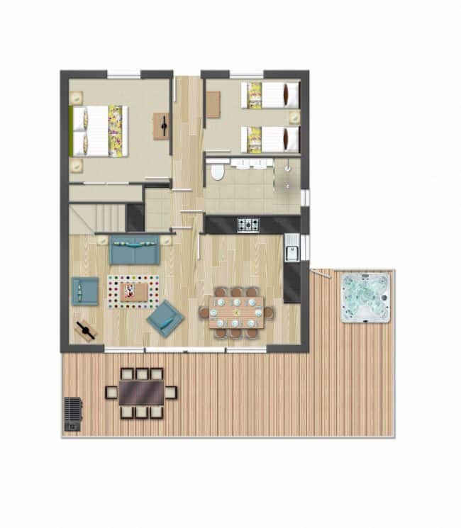 Ground Floor Plan of KingFisher Lodge