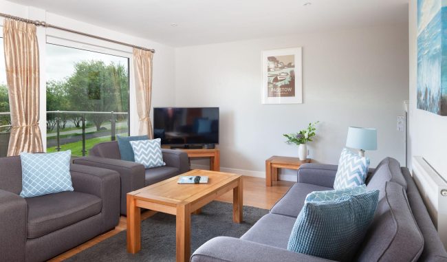 Living room at Starfish lodge